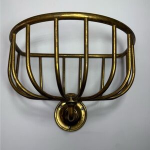 S Sternau & Co. NYC Brass Wall Mounted Basket Vintage Bathroom Fixture